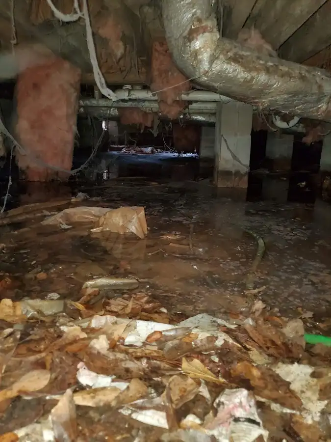 Crawl space flood assessment for Commercial Water Damage Restoration in Folsom